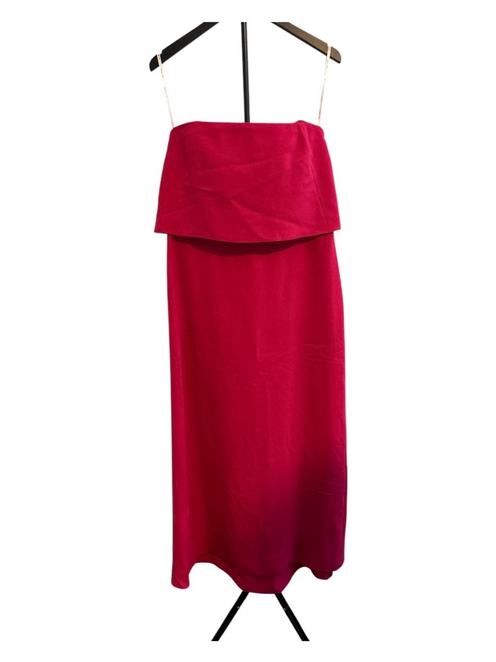 Halston Heritage Strapless Fuchsia Maxi Dress